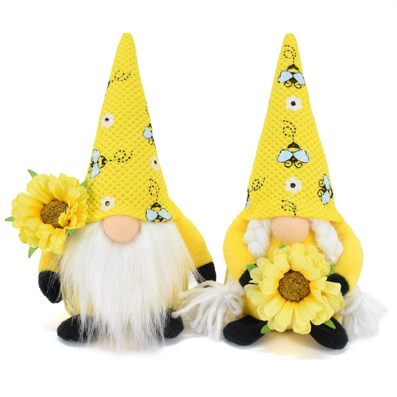 Amazon Bee Festival muñeca sin rostro enano lindo viejo girasol muñeca ventana decoración Decoración