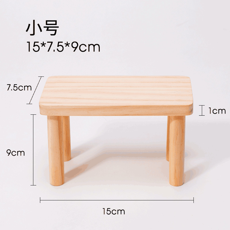 Plataforma de hámster mesa de madera maciza oso de oro multifuncional engrosamiento y anti-mordedura juguetes suministros de paisajismo suministros de cabello directo de fábrica