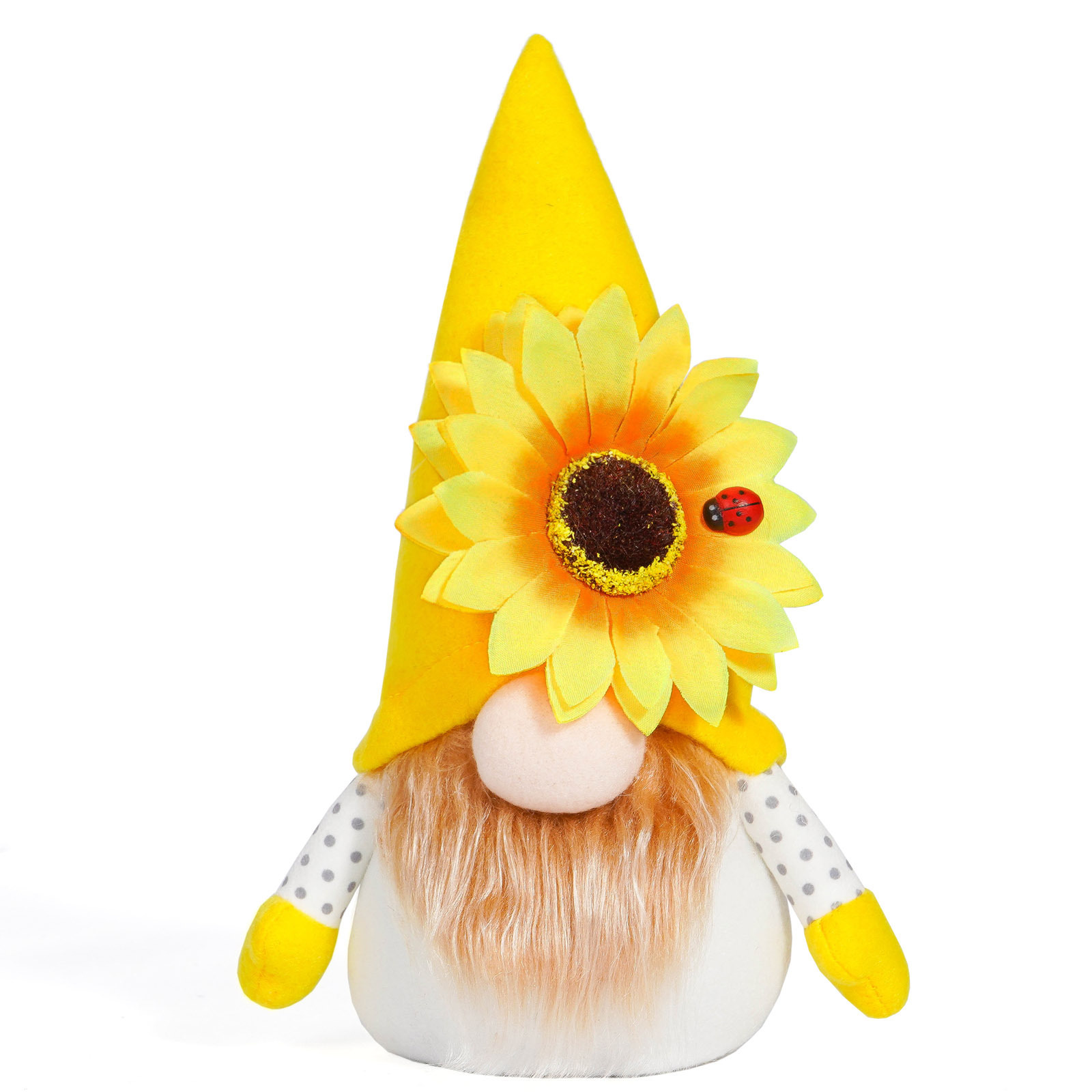 Fiesta de la abeja personalizada Muñeca Rudolph de pierna larga postura sentada muñeca sin rostro decoración de anciano enano