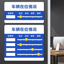 车辆工作去向牌亚克力定制可更换动向通知牌办公室人员岗位去向牌