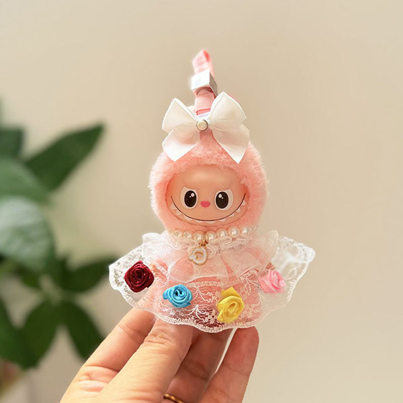 迷你版4.0LABUBU搪胶脸毛绒盲盒玩偶衣服圣诞套装小鼻嘎心底密码|undefined