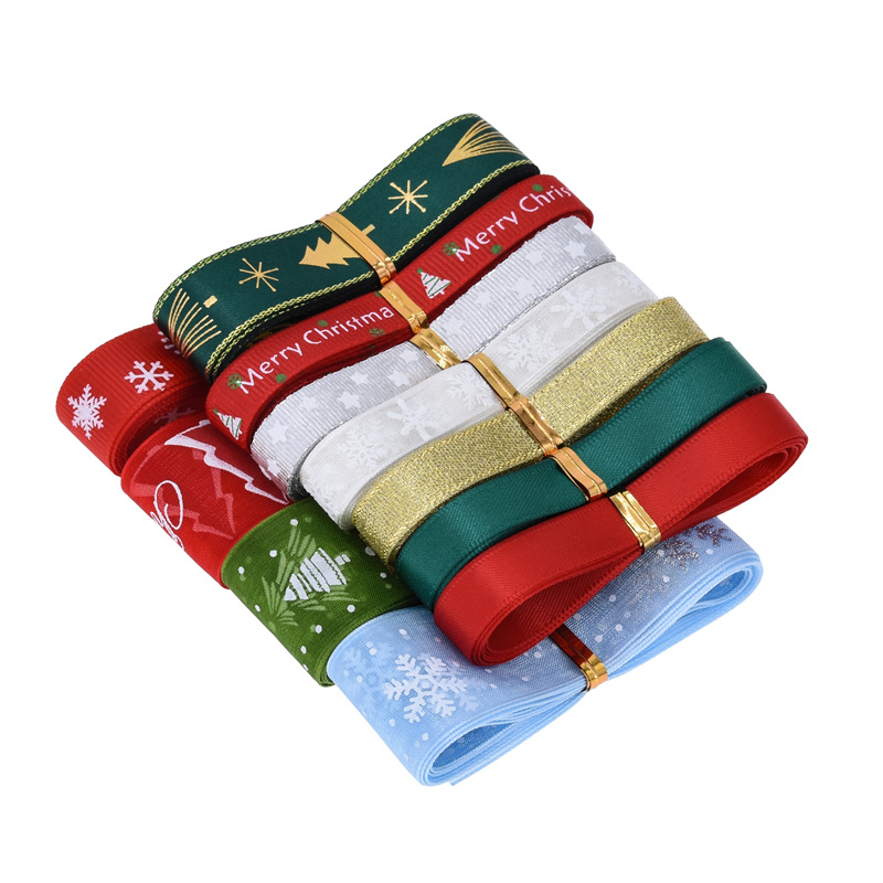 Amazon embalaje de regalos de Navidad cinta azul cinta DIY ramo cinta cinta rojo verde 2 yardas set