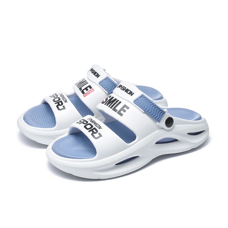 Zapatillas de hombre, uso exterior de verano, suela gruesa antideslizante, sensación de mierda, baño, deportes de playa, conducción, sandalias sin sabor de doble uso, hombre