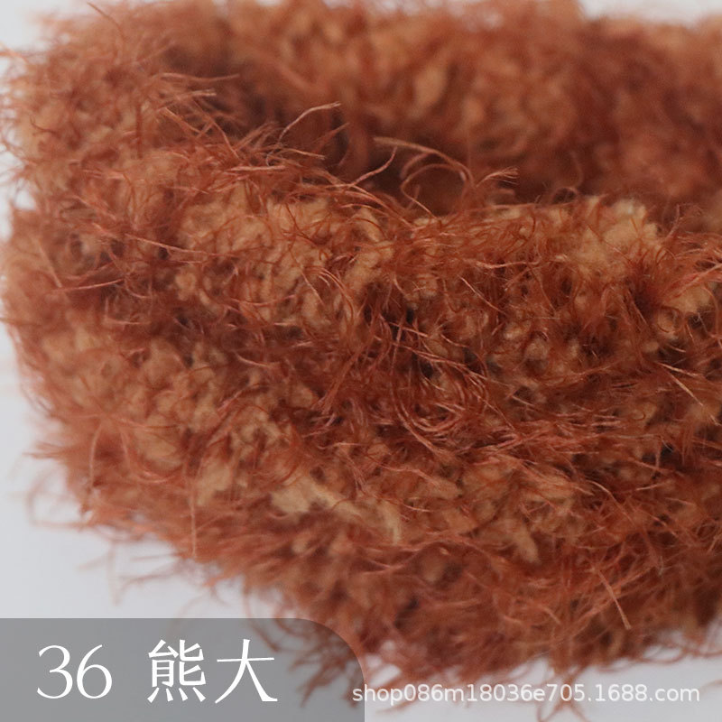 Suministro directo de fábrica 15mm de lana larga felpa trenzado palo súper grueso súper denso hecho a mano DIY pequeño perro de leche Raíz de pelo