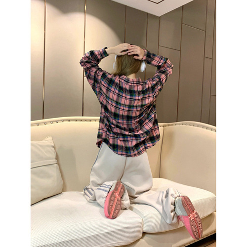 American Retro Sweet Cool Polka Dot Long Sleeve Shirt for Women Autumn Design Sense Minority Loose Shirt Outerwear