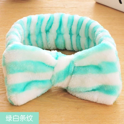 Креативная flannel повязка на голову с бантом для умывания лица, корейский стиль