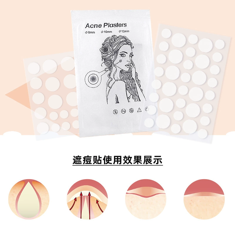 Invisible Acne Patch, Hydrocolloid Pimple Patch, 36 pcs, Clear Adhesive Spots