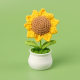 Cross-Border Wool Sunflower Potted Lily of the Valley Forget-Me-Not Artificial Flower Tulip Ornaments College Entrance Examination Graduation Season Gift