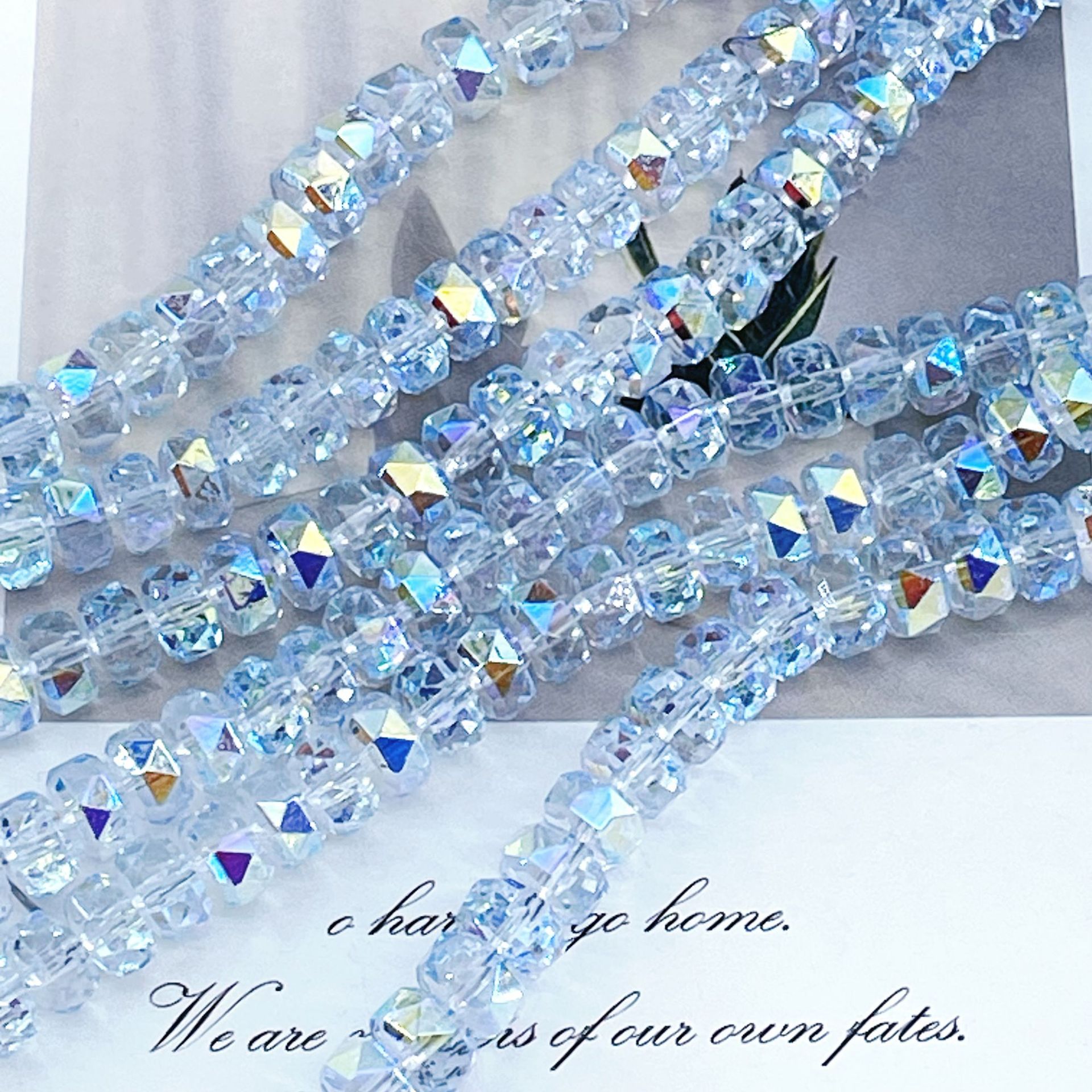 8mm Rainbow Wheel Jingjing Diy Jewelry Este embrión Vidrio Cristal Jewelry Pulsera Collar Moda Jewelry Accesorios dispersos