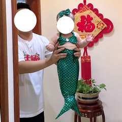 Baby mermaid tail newborn photography clothing studio beauty baby styling props baby full moon