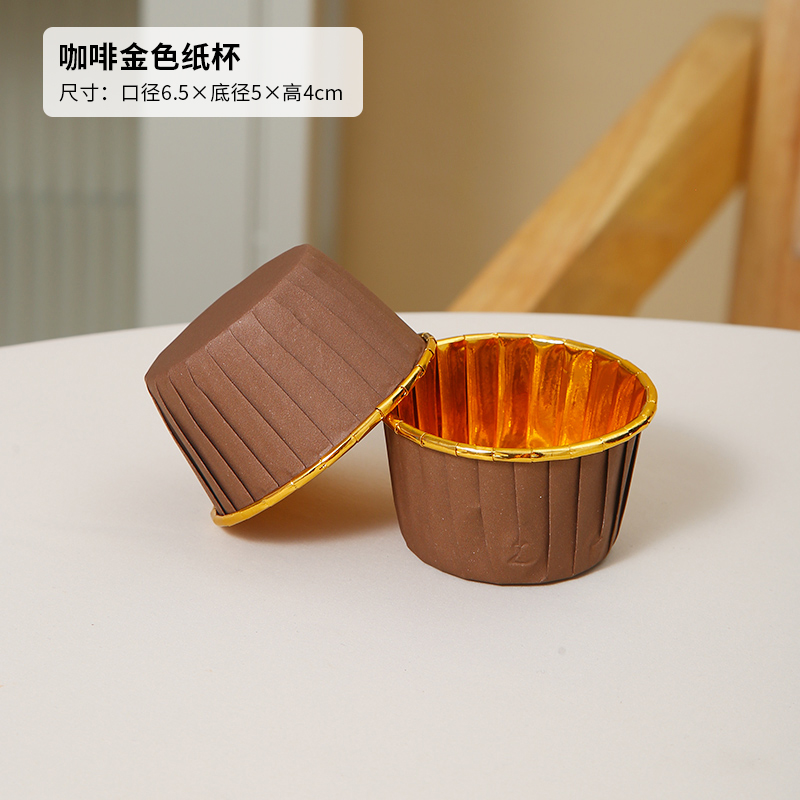 Tazas de café doradas 50 pcs. - Accesorios