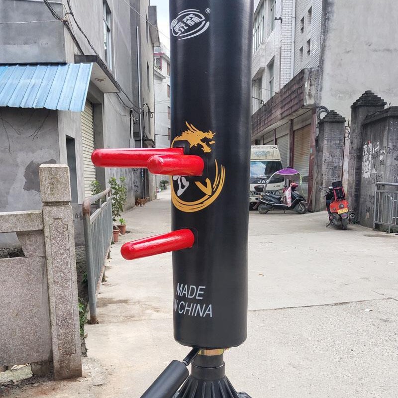 Same-Day Delivery, Adjustable Height Sandbag Wooden Dummy Dual-Function Solid Wood Large-Sized Wing Chun Standing Ye Wen Home