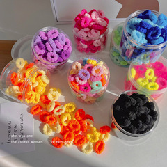 Children's hair ribbon head accessory candy-colored hair tie for girls 2023 new style hair ribbon with a sense of elegance hair tie with plush