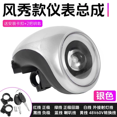 Headlight Assembly for Electric Motorcycles, Other Electric Vehicle Accessories - fengxiu-48-60v-instrument-light-silver