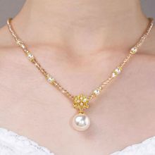 珍珠锆石项链女2025新款爆款小众设计气质轻奢高级感锁骨链配饰