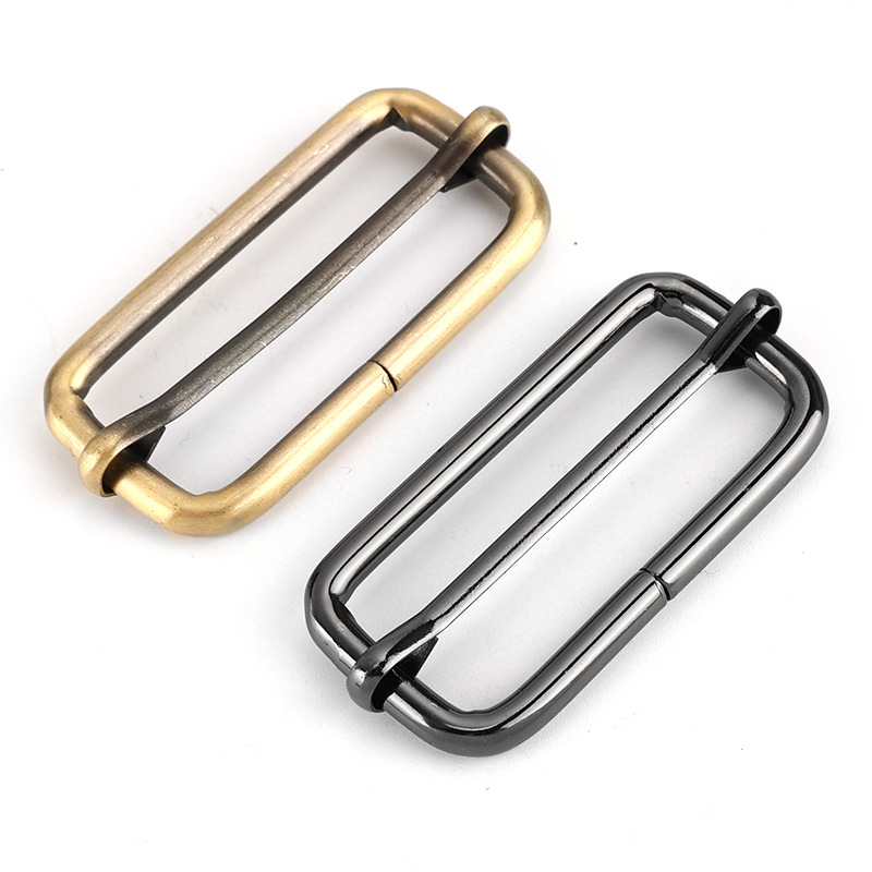 Spot Wholesale Luggage Hardware Accessories Metal Japanese Buckle Iron Wire Pull Center Buckle Bag Shoulder Strap Three-Speed Adjustment Buckle