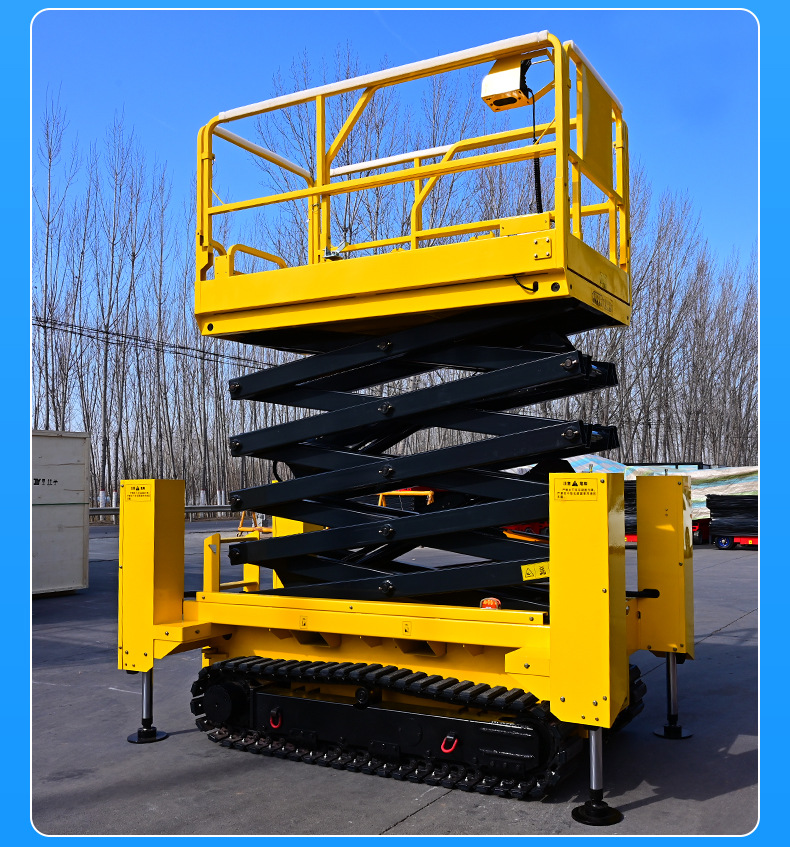 Crawler Lift Self-Propelled Aerial Climbing Vehicle Electric Hydraulic All-Terrain Self-Propelled Crawler Lift Platform