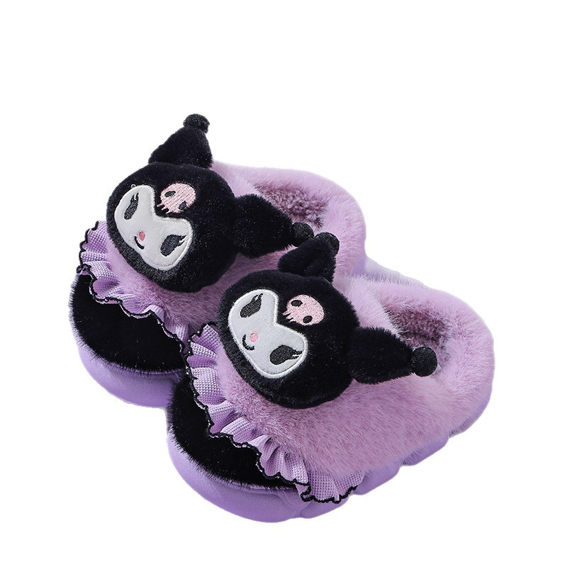 Sanliou zapatillas de algodón para niños invierno niñas calentamiento y pelusa Kullomi padres e hijos bolsas de tacones de algodón