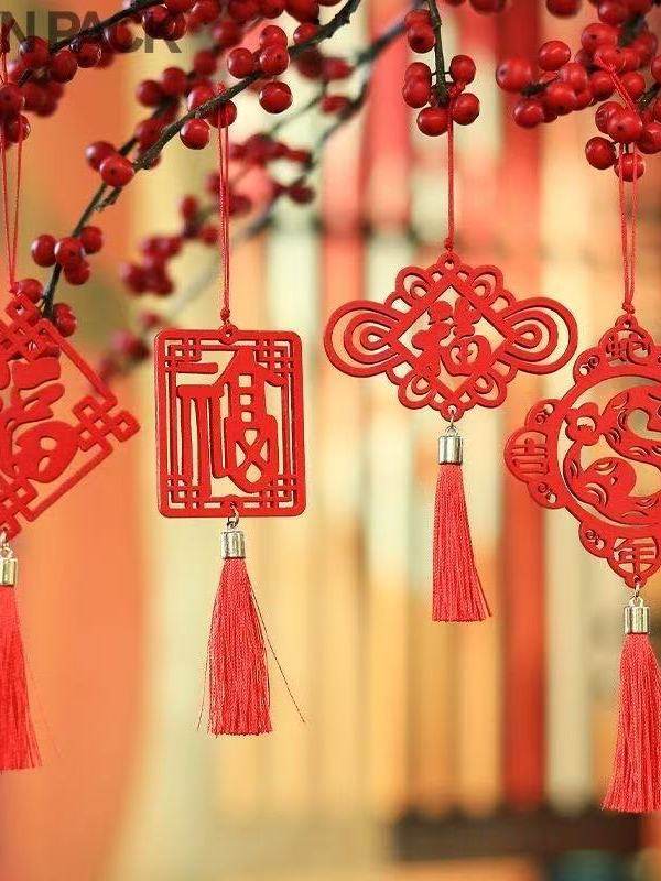 马年春节新年礼物装饰木牌盆景玄关花户外挂饰物业商场树木元旦