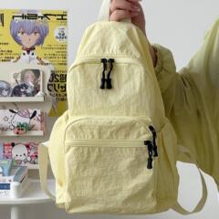 日系书包女大学生简约百搭旅行背包轻便户外登山包初高中生双肩包