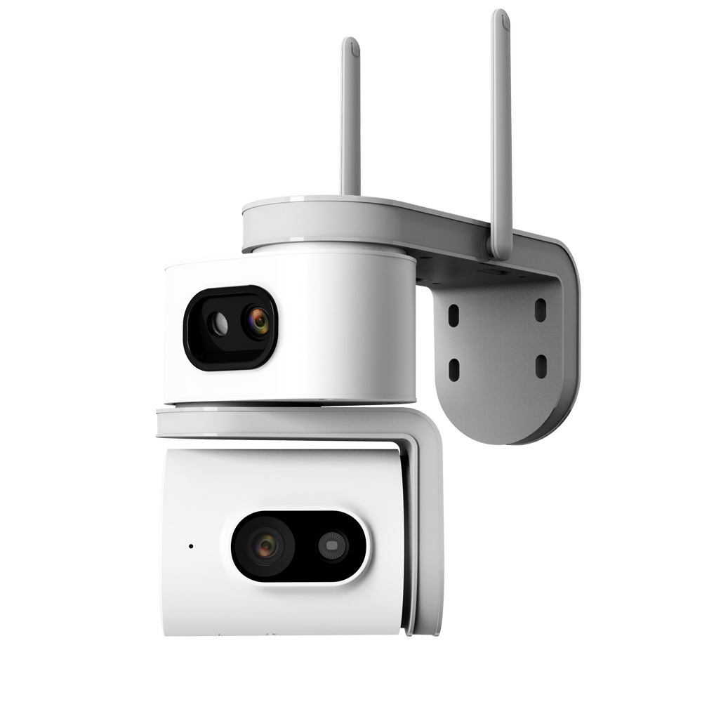 Dual-screen outdoor surveillance camera, WiFi, night vision, 4G, two-way audio