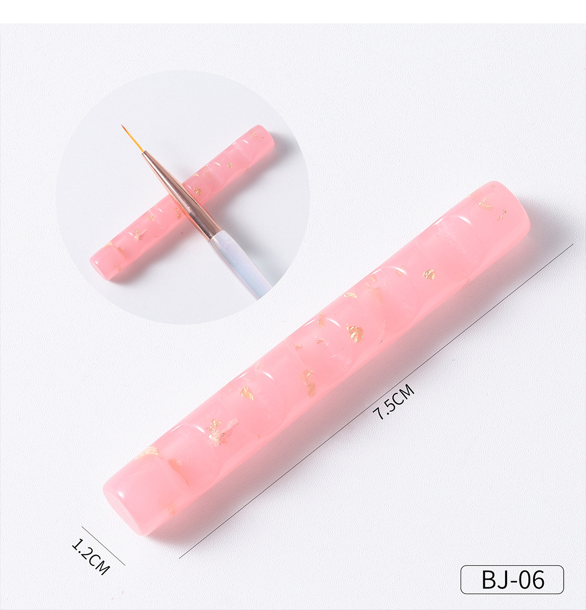 Transfronterizo nuevo estilo japonés de tira larga de uñas de acrílico titular de la pluma mini cepillo de uñas portátil estante de almacenamiento