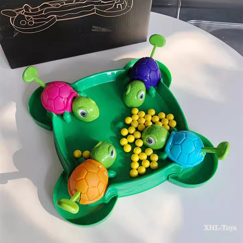 Factory Direct Sale Children's Turtle Snack Grabbing Hungry Game Parent-Child Interactive Turtle Eating Beans Tabletop Brain Teaser Leisure Toy
