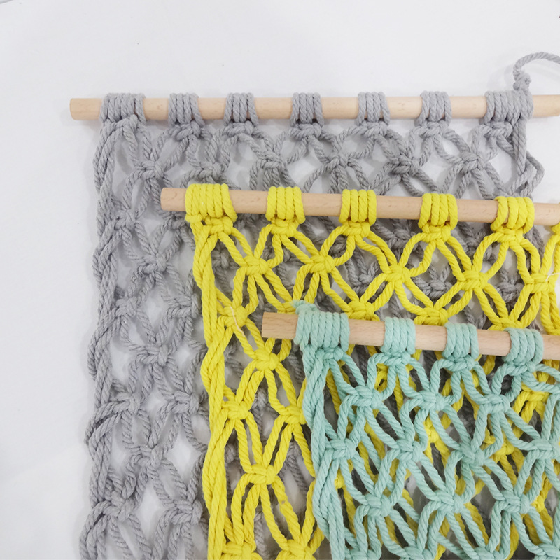 厨房悬挂水果兜吊篮网兜杂物装饰旅行携带编织棉绳挂兜挂壁式储物