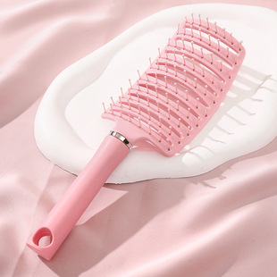 Girls powder scalp massage comb men's oil head big curved comb curly hair styling comb curved nine ribs comb wholesale