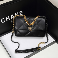 Lingge Women's Bag Genuine Leather Cloud Bag 2023 New Portable Chain Bag Xiaoxiangfeng 19bag Single Shoulder Crossbody Bag