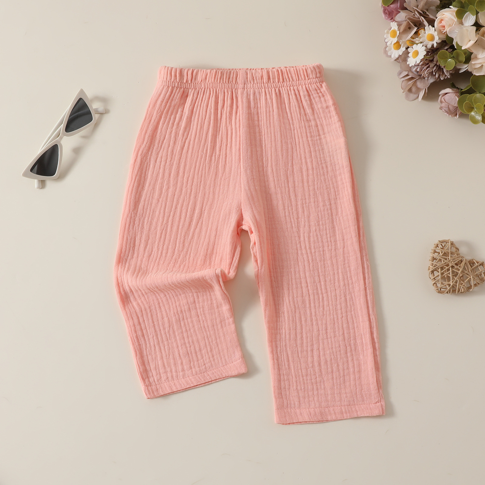 208g Weight Kids Clothing Sets Children's Clothing Type Long Sleeve Sleeve Length Cotton and Linen Fabric Type Pants Sets Sets Type 2 Pieces Set Quantity Casual, Daily Occasion Collarless Neckline Regular Fit Fit Type Solid Color Pattern Spring, Autumn Season Baby Girl'S, Girl'S Gender Simple Style Style Simple Style Solid Color Cotton And Linen Girls Clothing Sets 12