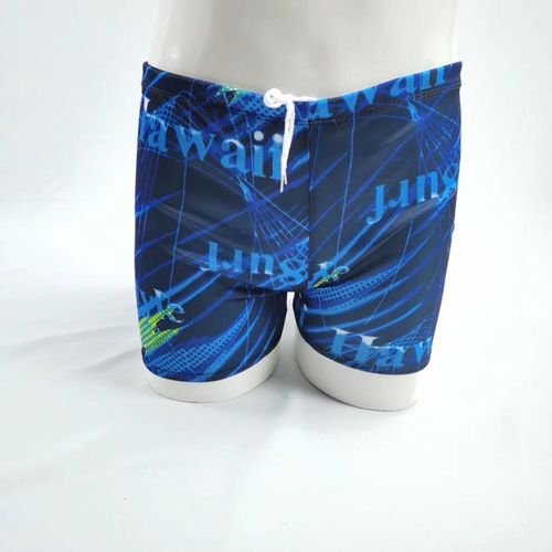 Running Volume Swim Trunks Men Anti-Embarrassment Adult Hot Spring Plus Size Printed Straight Leg Swim Trunks Factory Wholesale Quick-Dry Casual