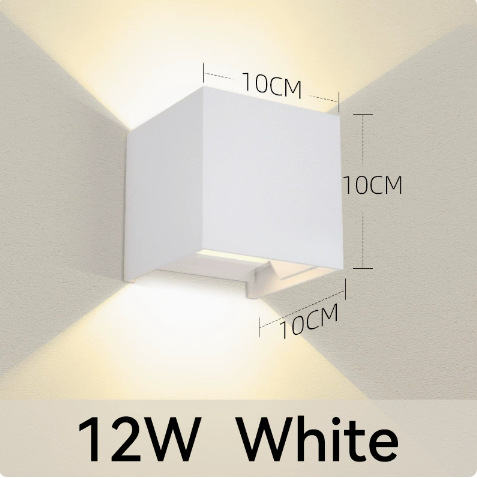 【Aluminio Impermeable】Marco Blanco 12W Voltaje Amplio