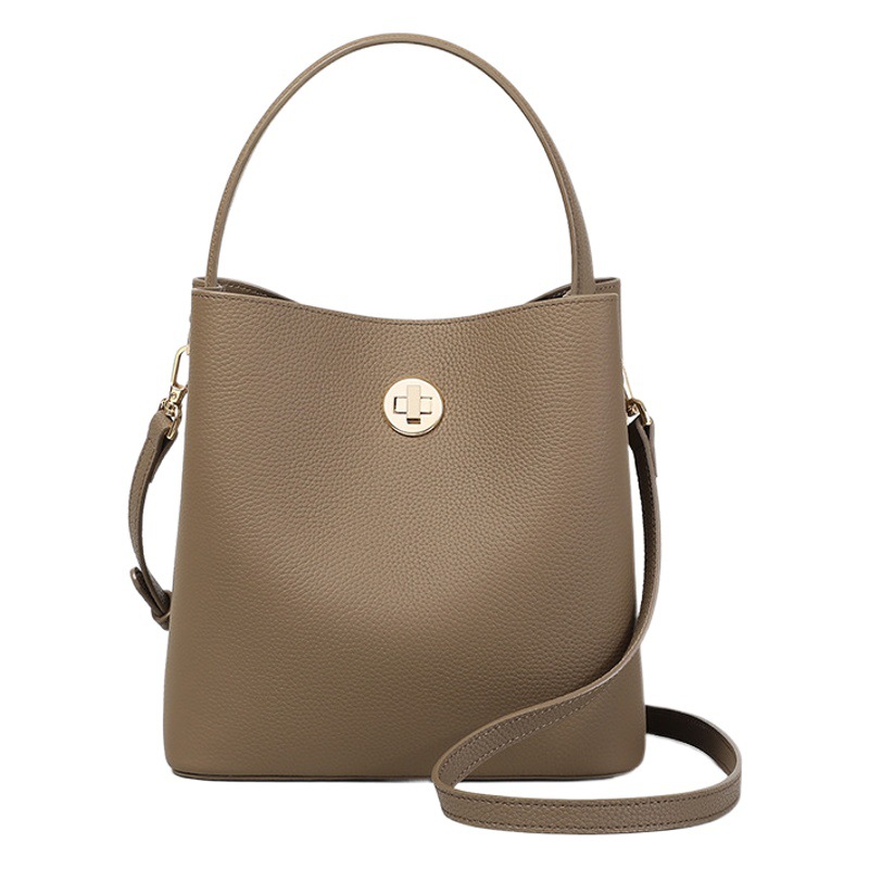2026 New Style Women's Crossbody Bag, Bucket Bag, Genuine Leather Bags, Versatile Shoulder Bag, Handbag, Commuter Bag