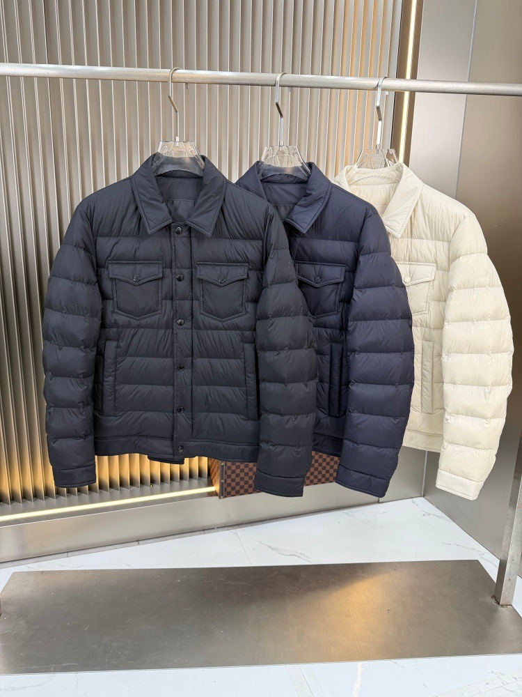 European high-end version new style men's 2026 lightweight warm down jacket with a turn-down collar, versatile -style outerwear