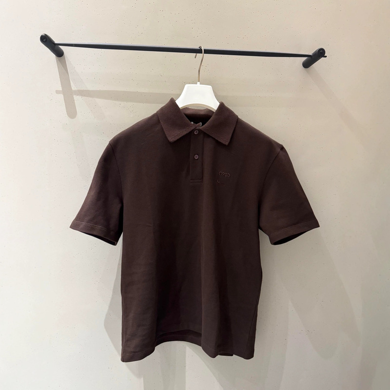 L Brand's New 26Ss High-Quality Anagram Pique Cotton Embroidered Short-Sleeve Unisex Loose Fit