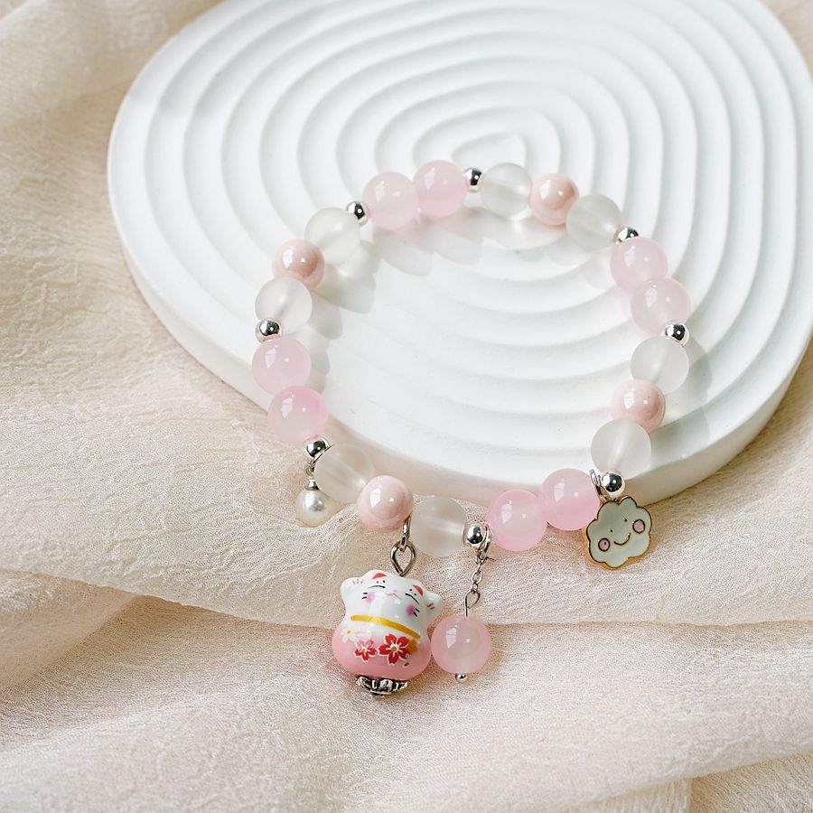 Simple Style Clouds Cat Alloy Beaded Bracelets display picture 2