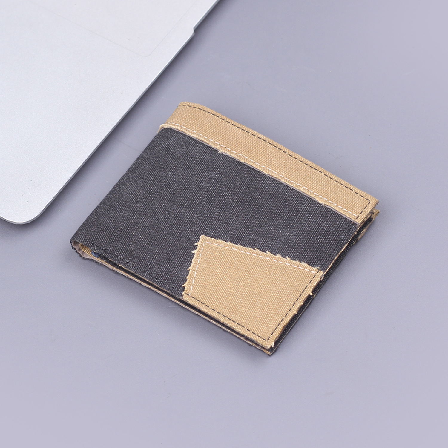 Cartera de lona de hombre cartera de tarjetas de hombre en una cartera corta denim 9 tarjetas cartera de hombre tela suave