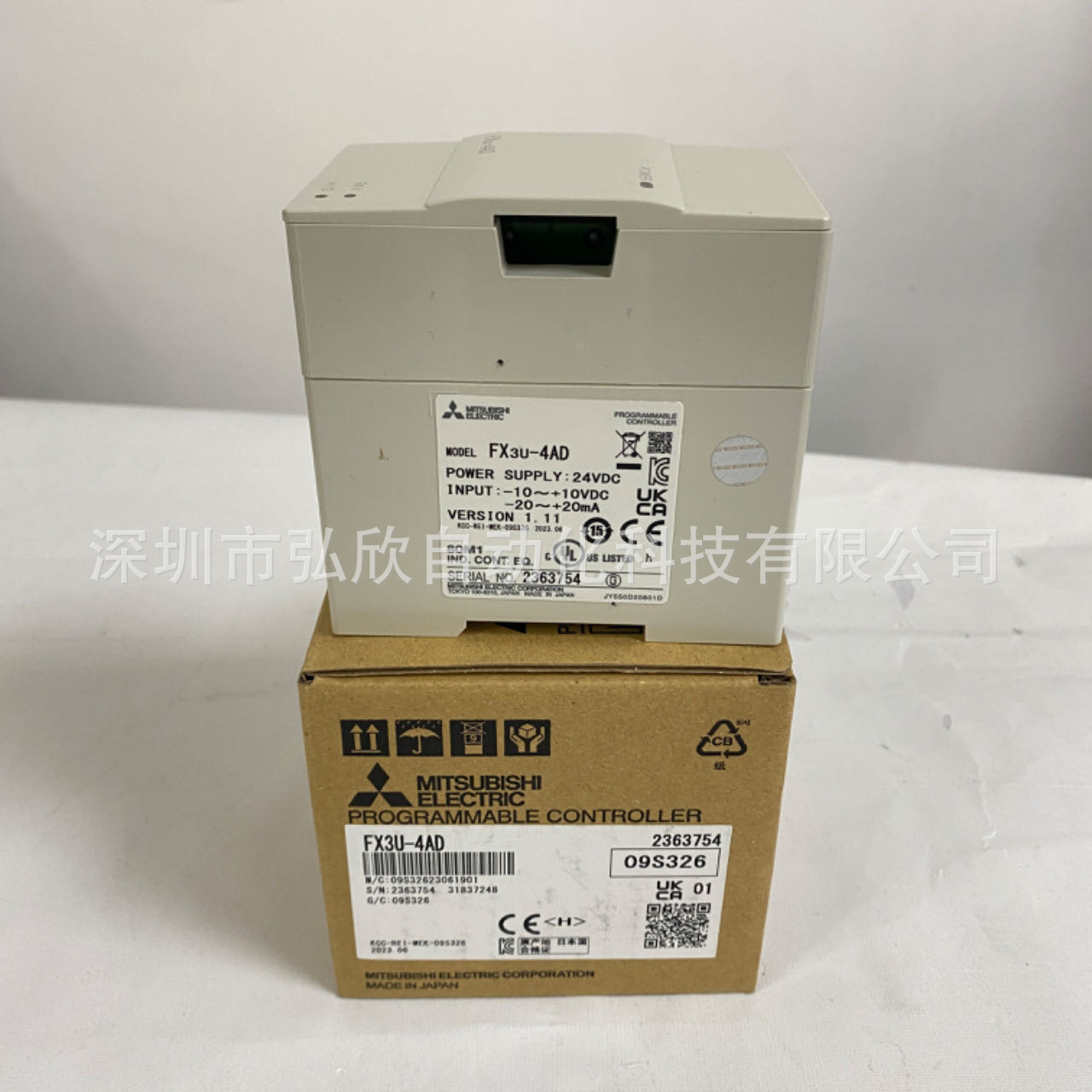 日本原装三菱FX3U-4AD FX3U系列模拟量输入模块现货嵌入式控制器