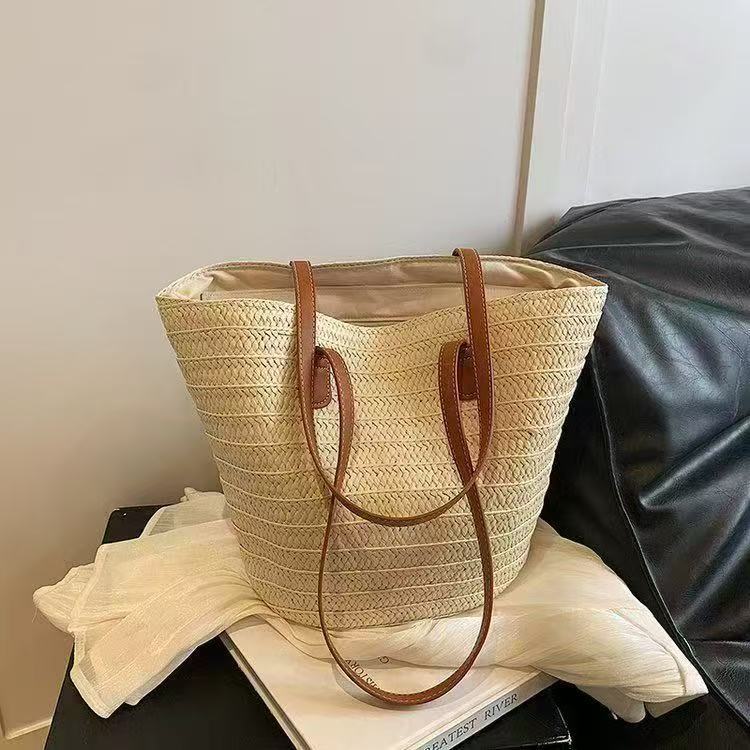 编织包拉链海边度假草编包编织手提包单肩网红草编斜挎包通勤成品|undefined