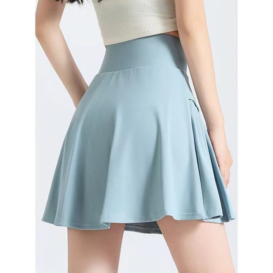 Sports Pleated Skirt Women's Summer Outdoor Fitness Anti-walking Quick-drying Yoga A- line Short Skirt Tennis Skirt Badminton Half