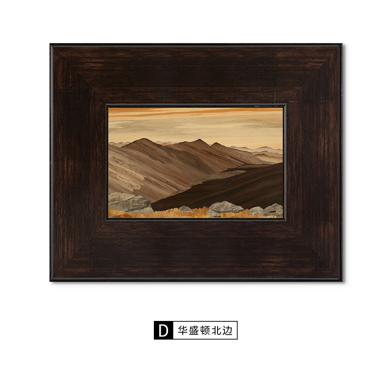 D款  華盛頓北邊 / 40*30（胡桃色實木框+油畫布）