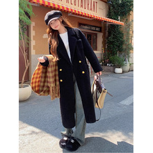 2025年新款皮毛一体羊羔毛皮草外套女冬羊剪绒大衣黑色长款年轻款