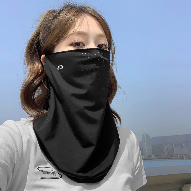 アイスシルク日焼け止めマスクフルフェイス抗UVサイクリングフェイシャルマスクネックガードサンシェードベール登山フェイスマスク夏