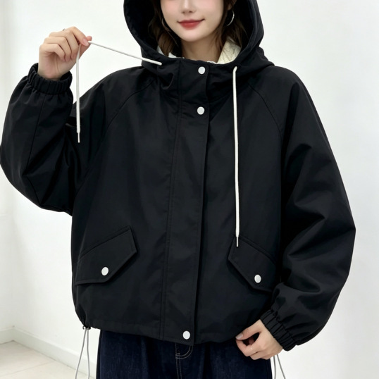 Casual lightweight jacket for women, early autumn 2026 new style, petite and stylish, age-reducing windbreaker jacket for girls Casual lightweight jacket for women, early autumn 2026 new style, petite and stylish, age-reducing windbreaker jacket for girls