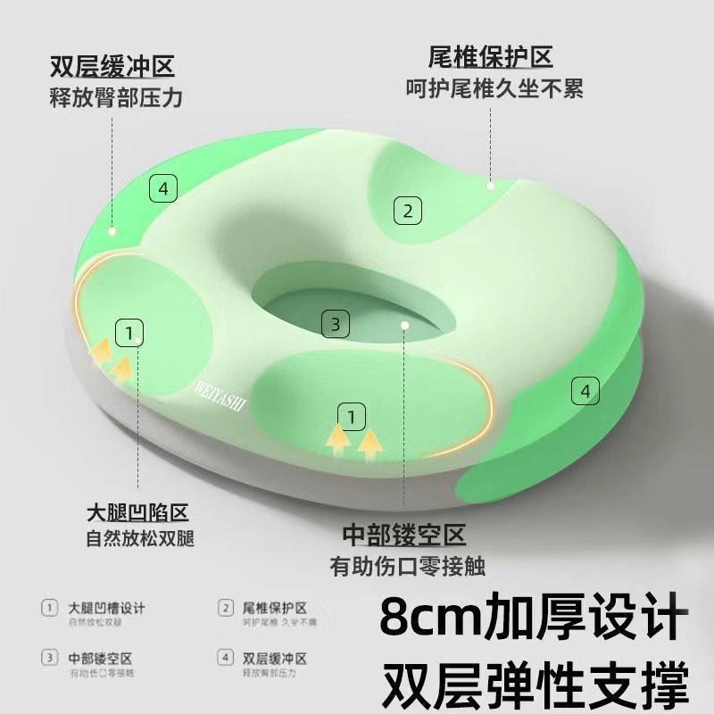 almohadilla de asiento para mujeres embarazadas, columna caudal postparto, desgarro lateral, almohadilla de asiento para menstruación, descompresión, almohadilla de pantorrilla