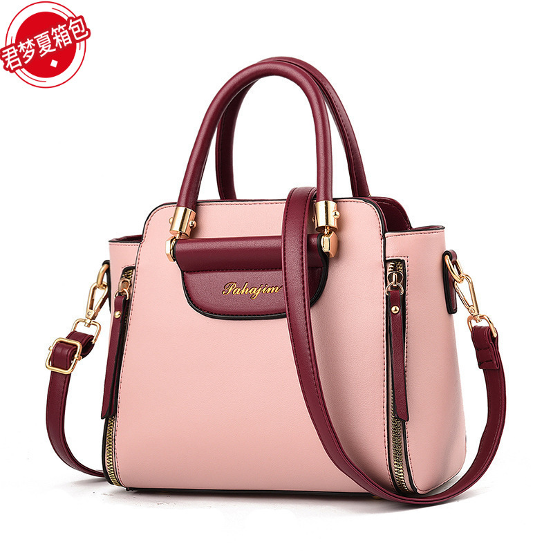 Bolso de mujer al por mayor 2024 nuevo bolso de moda de gran capacidad de color a juego bolso de mujer simple contraste color hombro bolsa de mensajero