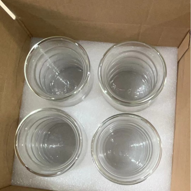 Vaso de vidrio de doble hilo transfronterizo, taza de agua de borosilicato, taza de café, taza de té con leche, taza de jugo, aislamiento térmico para el hogar