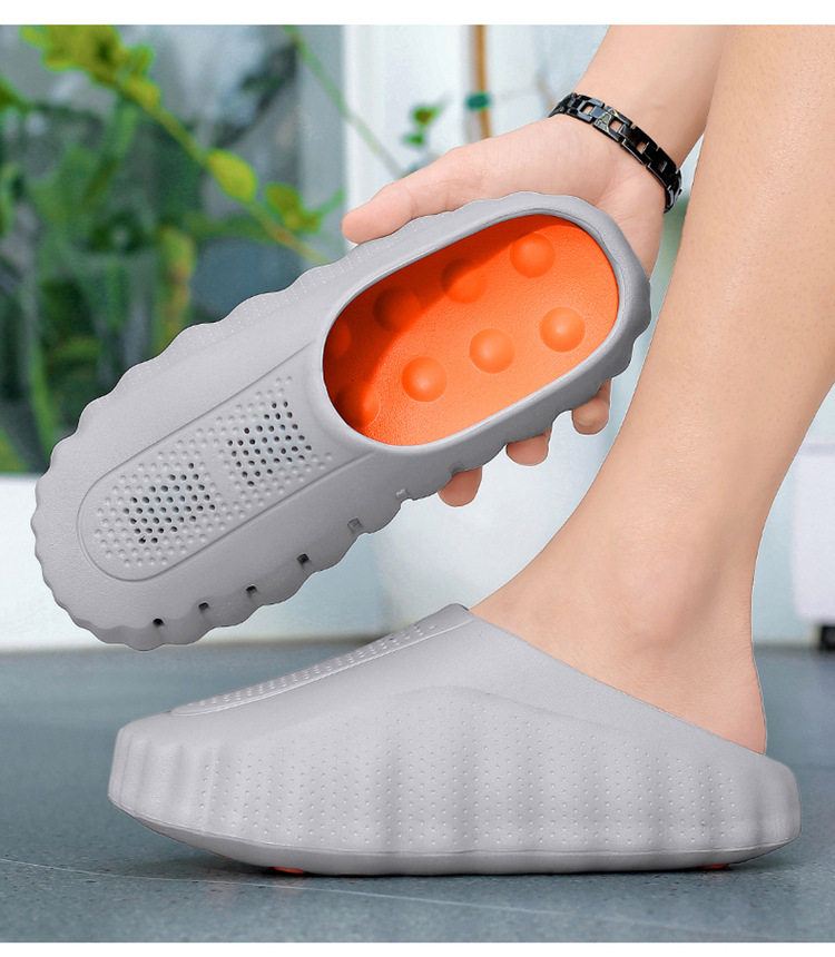Dép thể thao bít mũi xỏ chân đế dày massage dành cho nam — 286 Xám Cam, 286 bột hoa anh đào trắng, 286 hoa lan sương mù xám, 286 màu nâu chi tiết 19