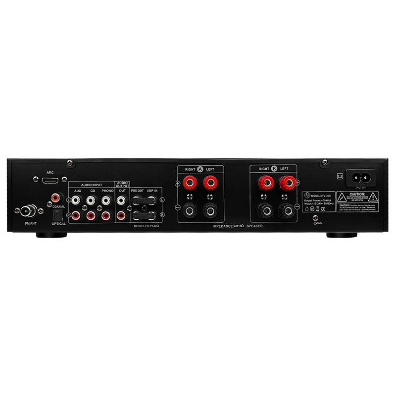Amplificador de Potencia de 4 Canales para KTV KTV-300 400W de Aleación de Aluminio con Bluetooth